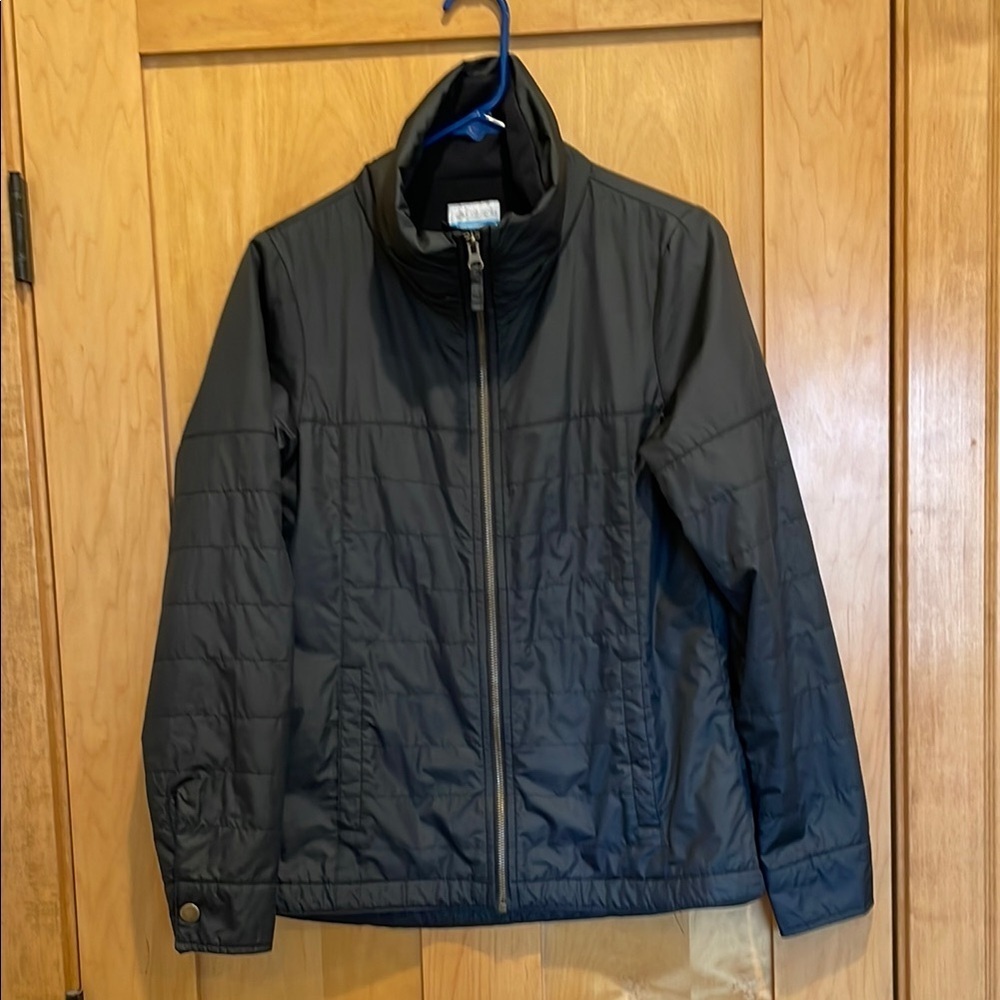 Columbia Shining Light Black Quilted Jacket‎ Fleece Lined Small Full Zip